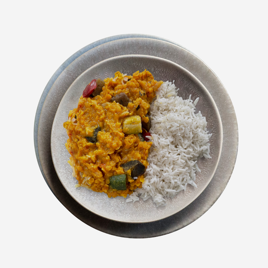 Linsencurry mit Basmatireis